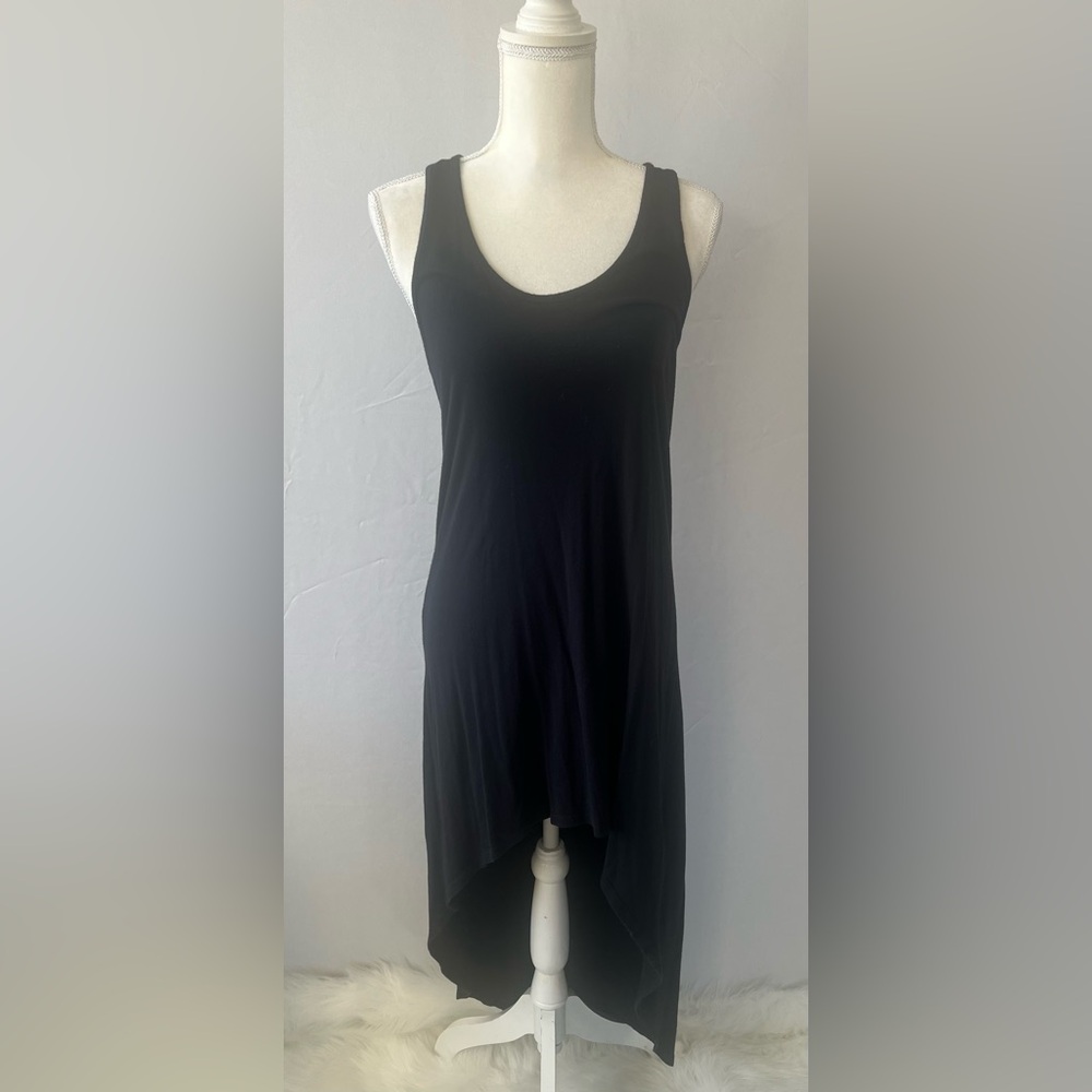 Asymmetrical Black Racerback Tunic Top - Picture 4 of 6